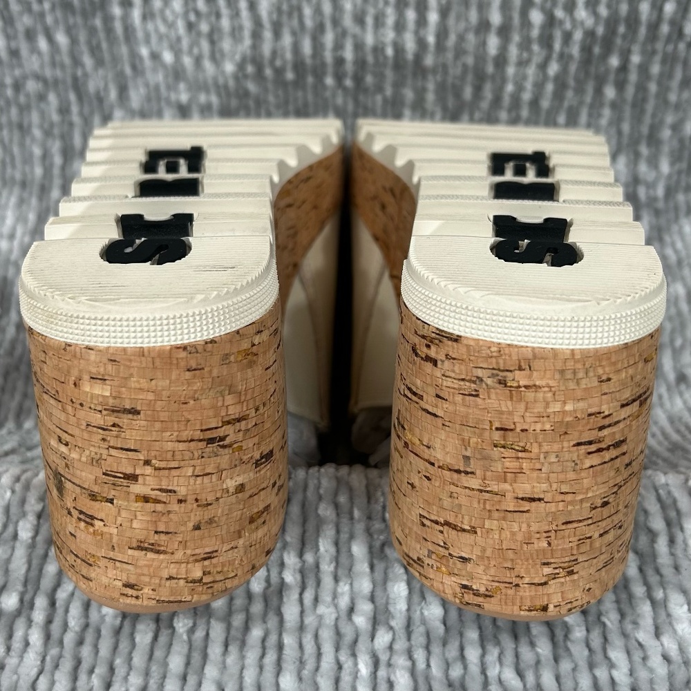 Sorel Cameron Wedge Chalk White Cork Wedge Mule Sandal Size 8.5 - Picture 11 of 11